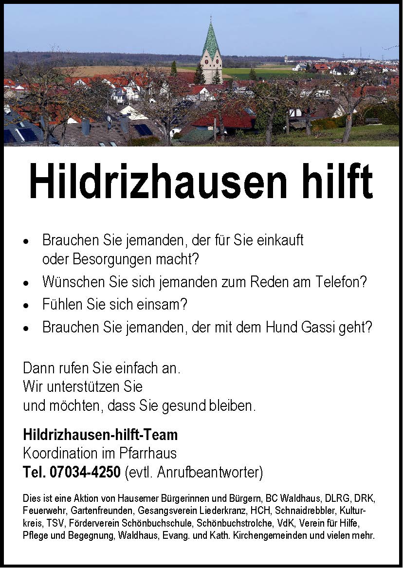  Hildrizhausen hilft 